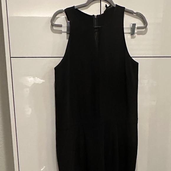 Rag & Bone Lana Leather Trim Elegant Black Sleeveless Jumpsuit - Picture 3 of 10